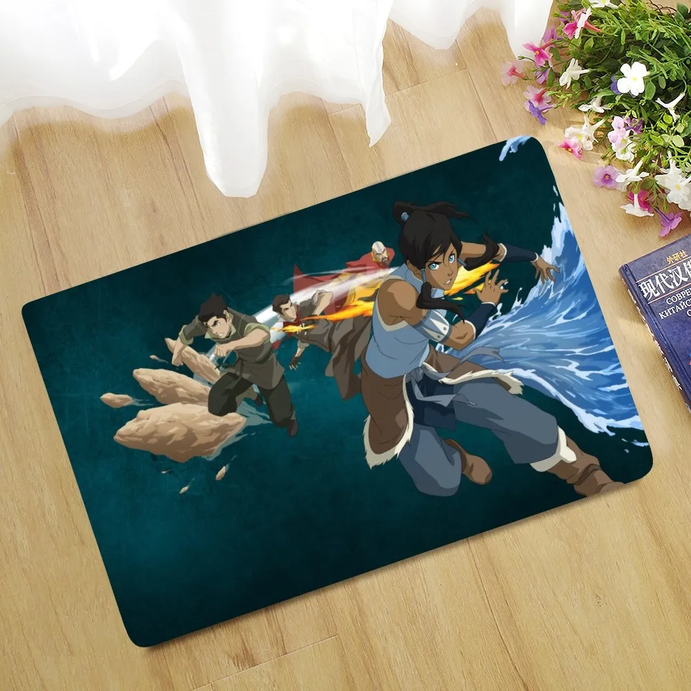 Korra Cartoon Legend Floor Mat Anti-Slip Kitchen Bedroom Handmade Tufted Rug Carpet Living Room Entrance Rug