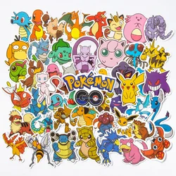 50PCS Pokemon Stickers Kawaii Computer Anime Girls Laptop Car Cool Cute Kids stickers packCartoon Funny Bike Toys Helmet Classic