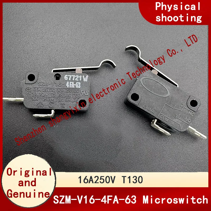 Original microswitch 2 pin normally open with long handle SZM-V16-4FA-63 High current 16A250V T130