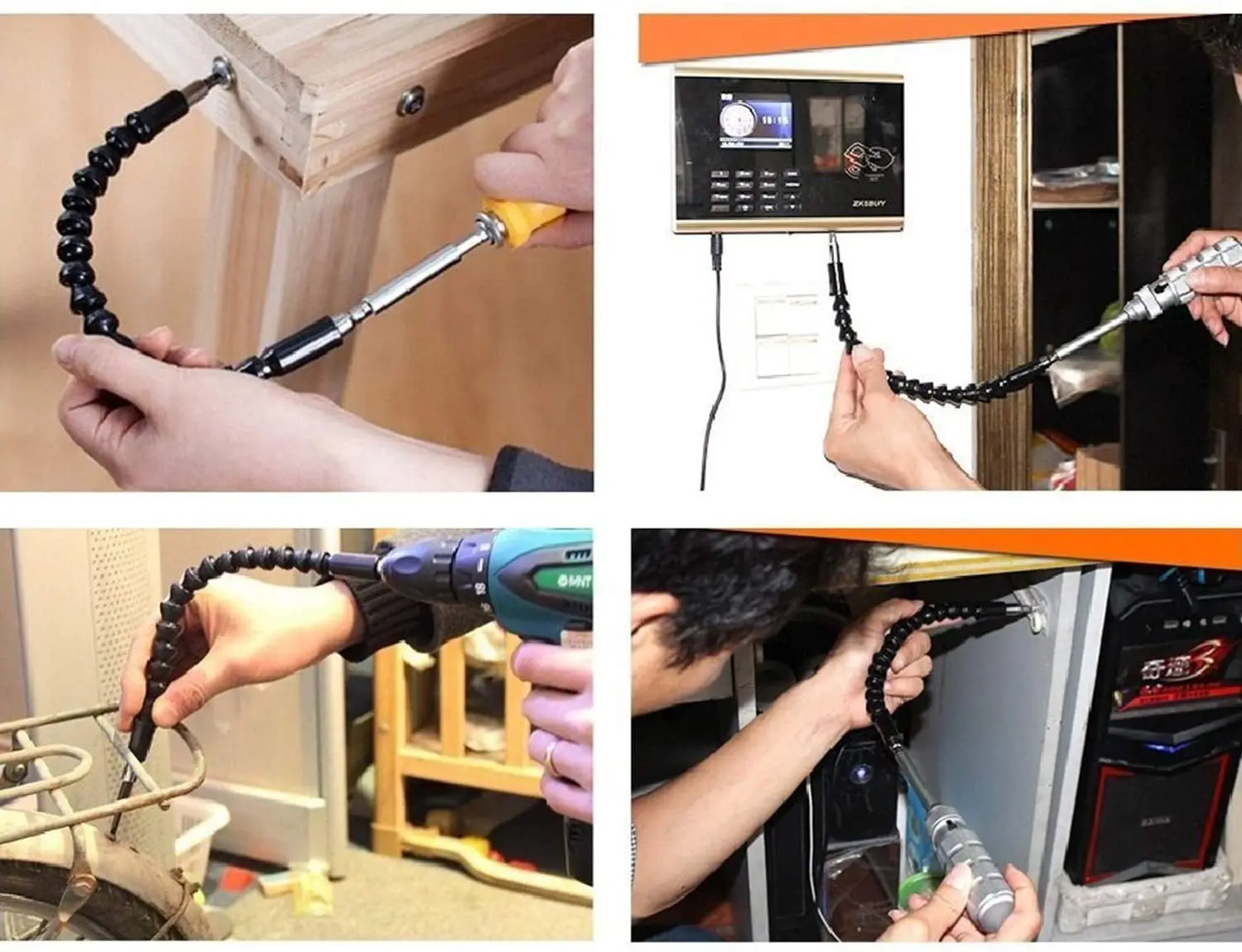 1 Máy Tính Mở Rộng Linh Hoạt Tua Vít Bit Giá Đỡ Từ Tính 1/4 Inch Chuôi Lục Giác Trục, flex Adapter W/Mở Rộng Kết Nối Nhanh Ổ Trục