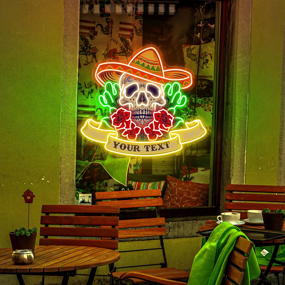 

Mexican Food Restaurants Decor Artwork Led Neon Sign Light Custom Personalized Your Name Neon Sign Business Logo Opening Gifts