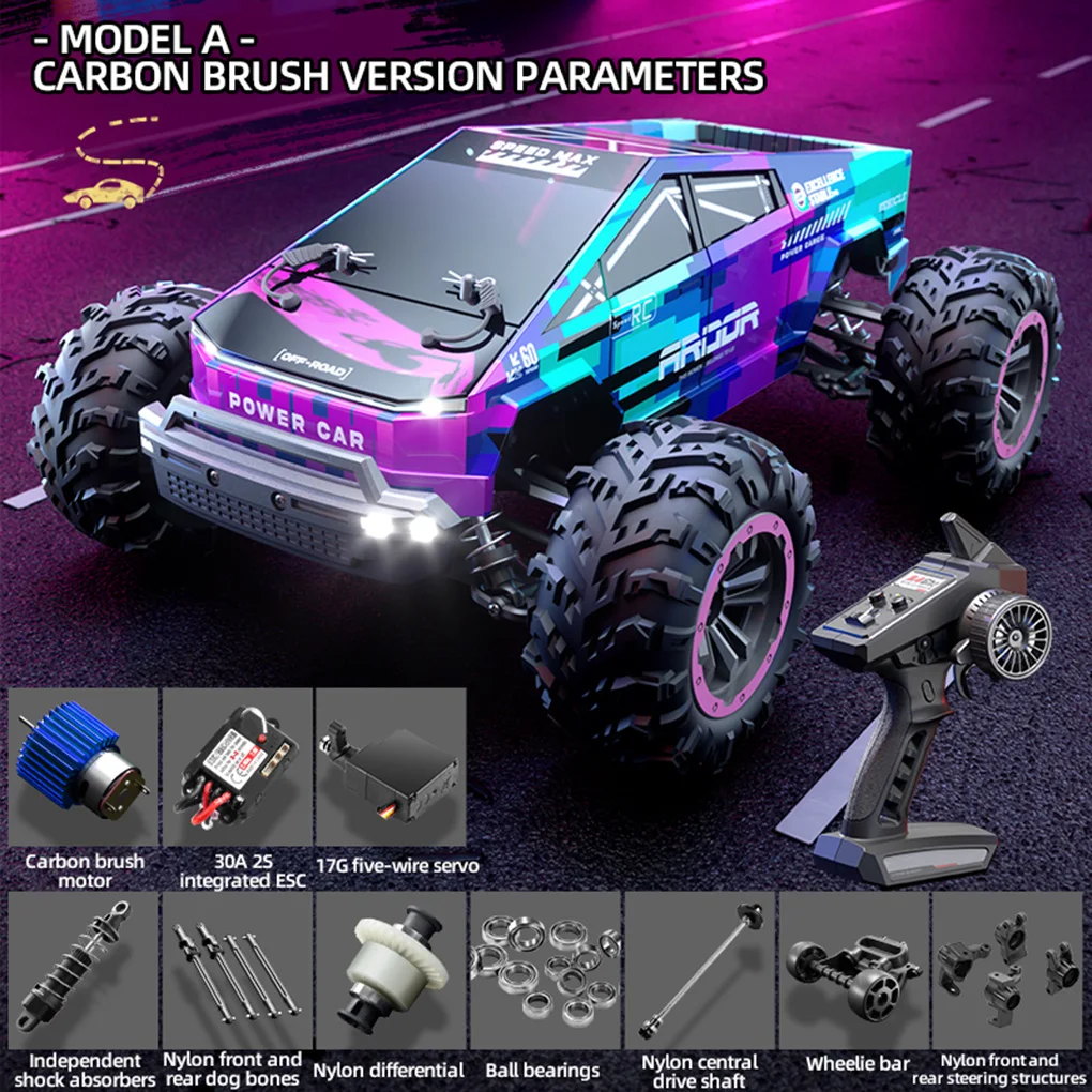 JJRC كامل النطاق الانجراف سباق على الطرق الوعرة عالية السرعة التحكم عن بعد سيارة فرشاة الكربون/فرش لمحاكاة تسلا سيارة RC الكهربائية #4