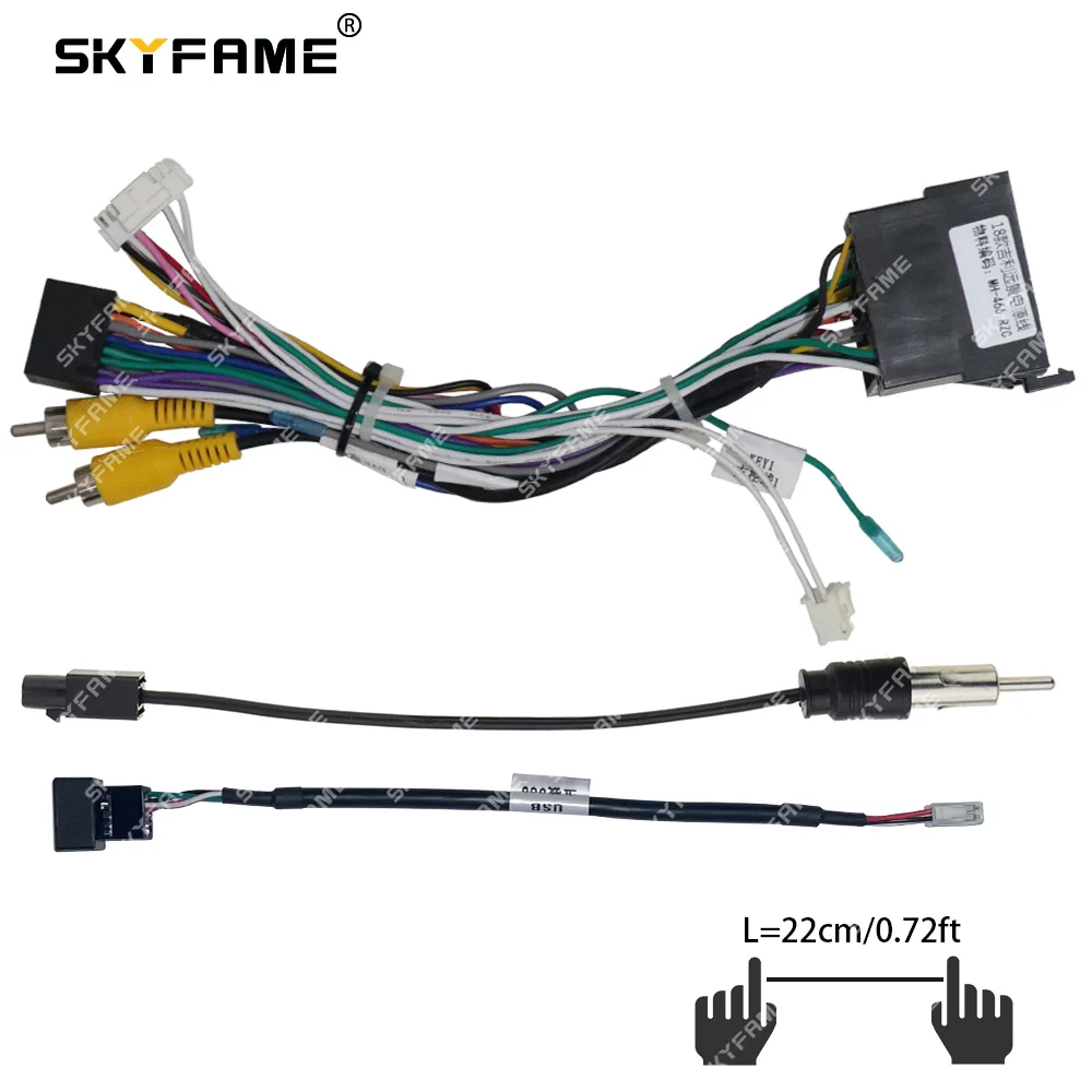 SKYFAME سيارة 16pin الأسلاك تسخير محول Canbus صندوق فك كابل الطاقة لجيلي Haoqing Vision X6/GX7 Emgrand X7 GEELY-RZ-05