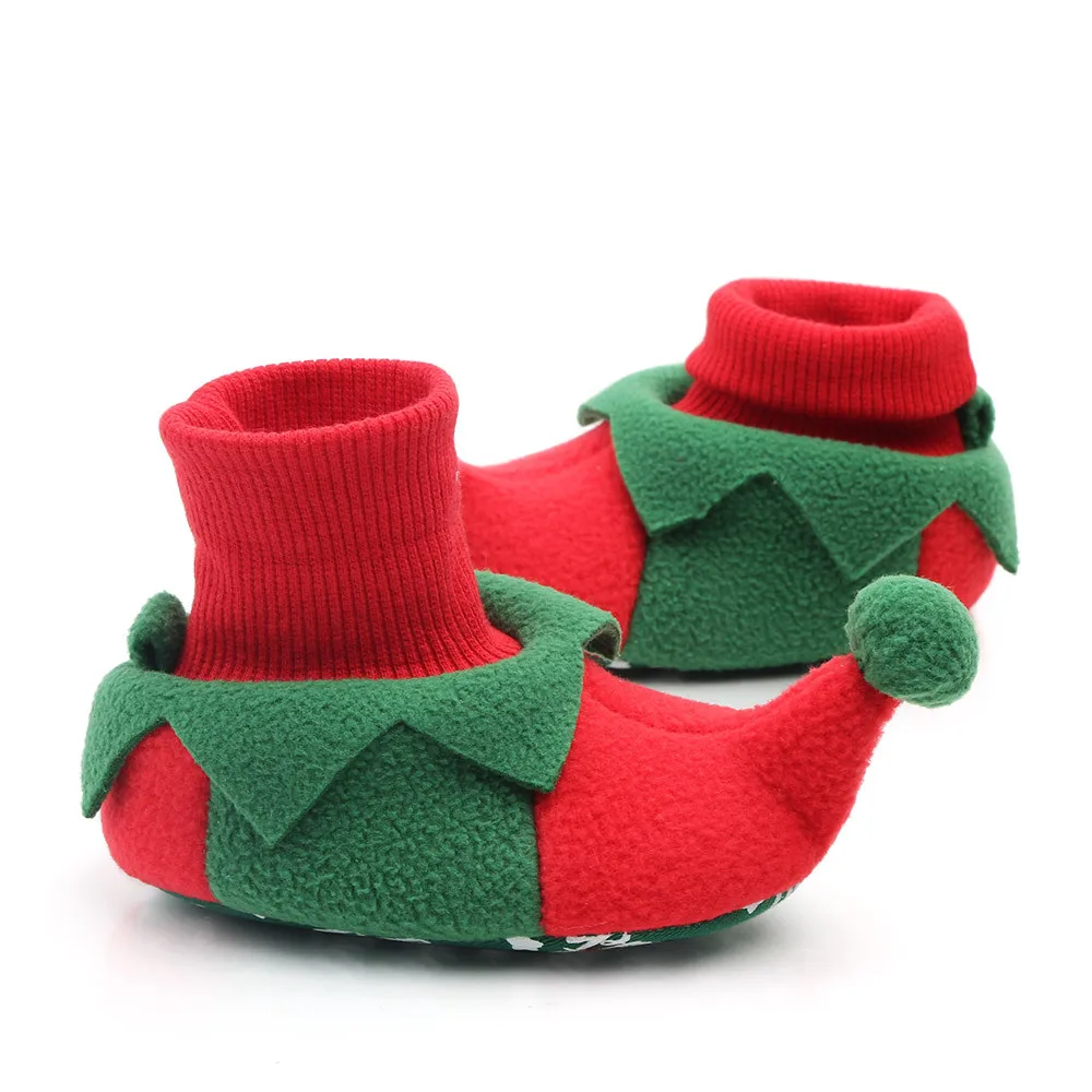 Sepatu Bot Prewalker Hangat Balita Bayi Perempuan Laki-laki Sepatu Bot Bulu Rajutan Rajutan Wol Sepatu Boks Salju Sepatu Bot Musim Dingin Natal DS9