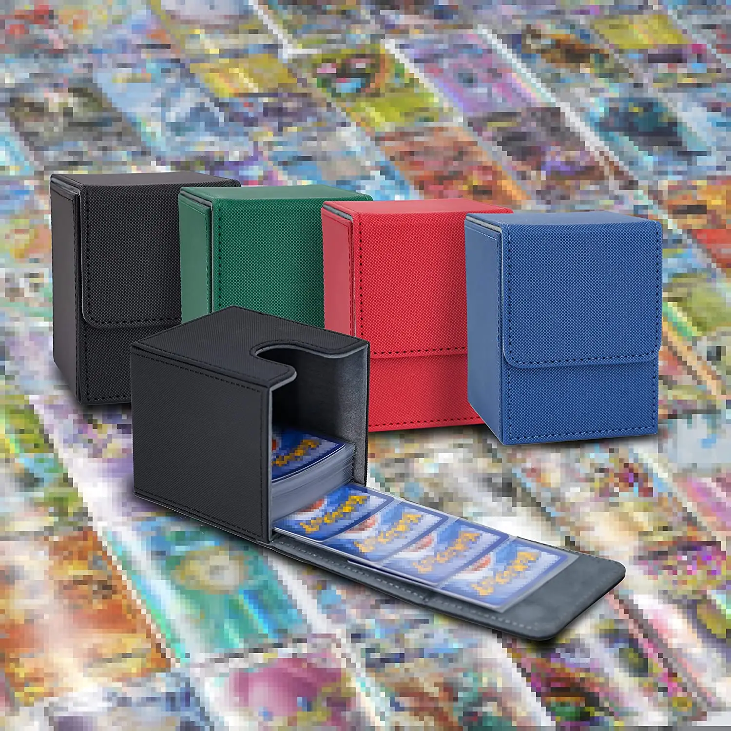 80+ Trading Card Deck Box Holder Large MTG Card Organizer Storage Collectible Game Card Cases Protectors Container