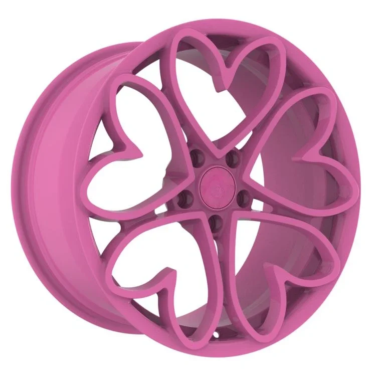 

Custom Heart Shape Forged Rims 15 16 17 18 19 20 21 22 23 24 26 Inch Pink Purple Five Spokes/Deep Dish Wholesale Alloy Wheels