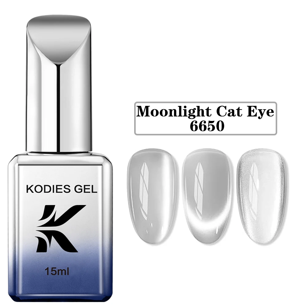 KODIES GEL Moonlight Cat Eye Gel Nail Polish 15ML Semi Permanent UV Strong Magnetic Gel Varnish Porcelain White Manicure Nails