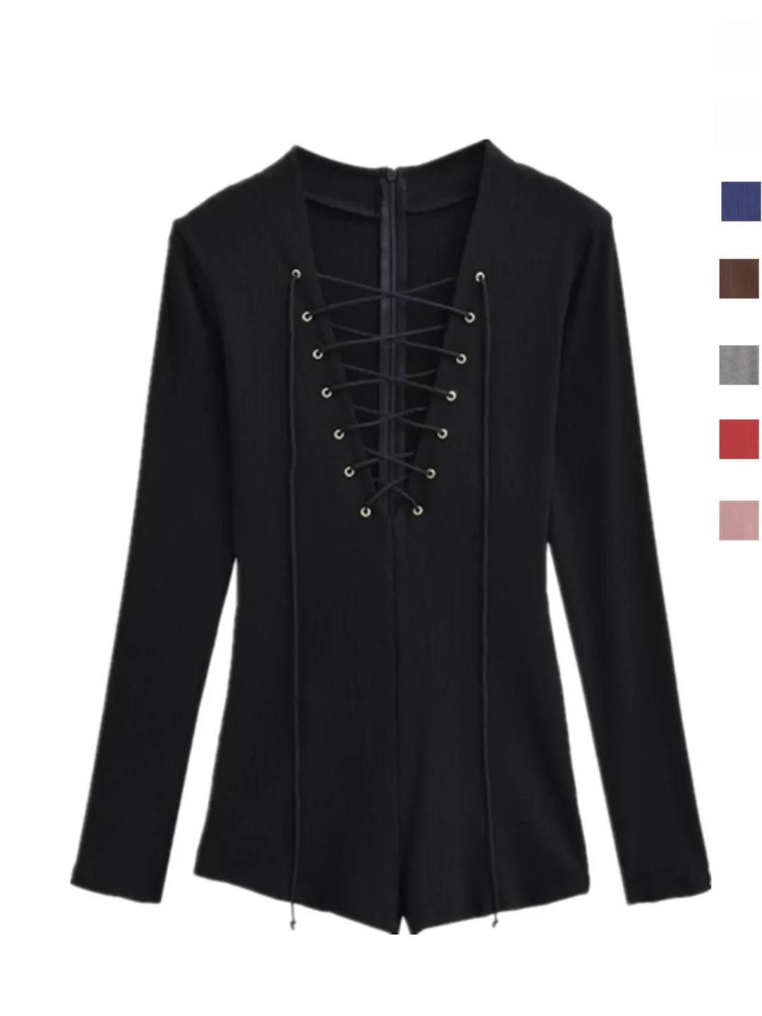 

American Hot Girl Style Hollow out Long Sleeve Waist Cinched Sexy High Waist Jumpsuit Street Fashion Spring 2026