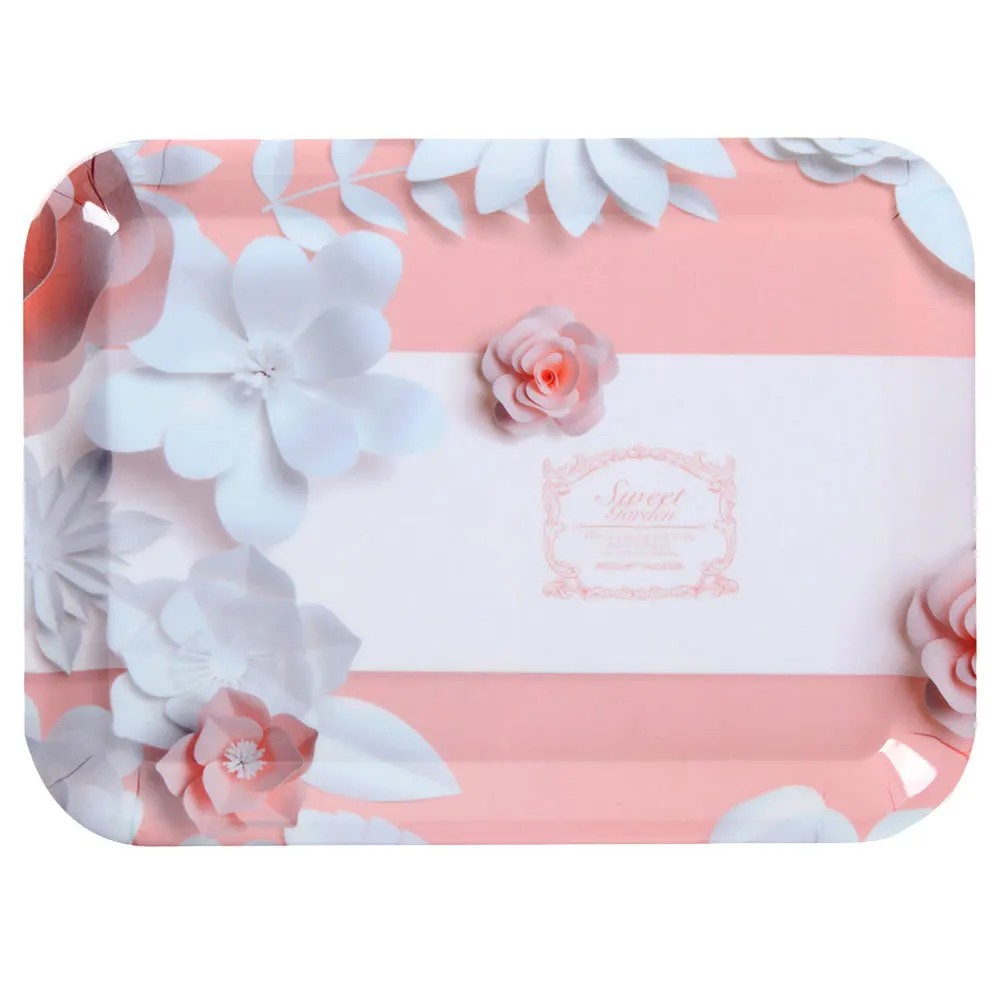 

Resin Fruit Tray Large Capacity Smooth Design Decorative Serving Tray Multi-Functional Storage Plate for Home Parties