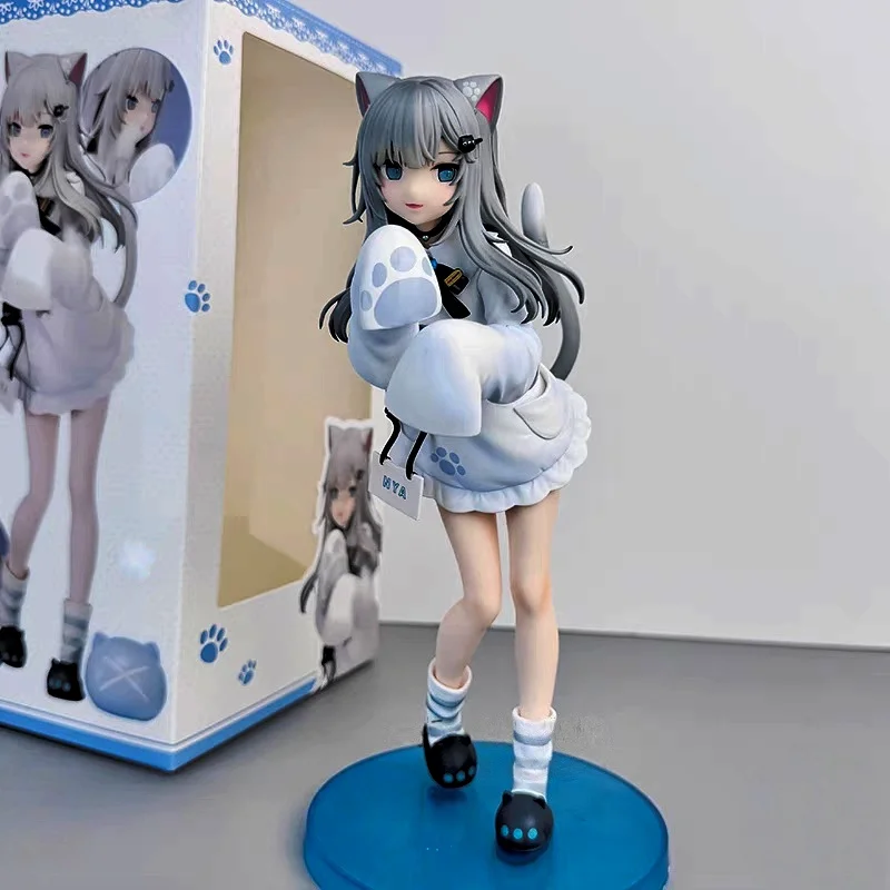 

Виртуальный идол, оригинальная картина, мяу, кошка, красивая девушка, леди, фигурка, анимация, двумерное шасси, коллекция настольных украшений