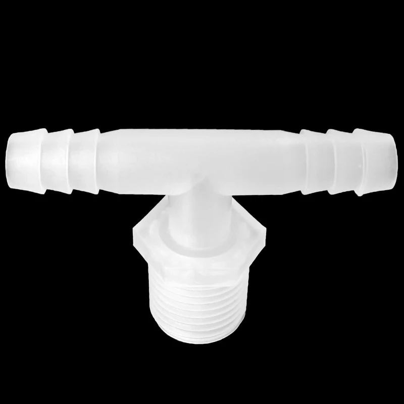 Plastic Barb Hose Fitting Tee 4~20mm 3 Way Hose Tube T-Type 1/8\
