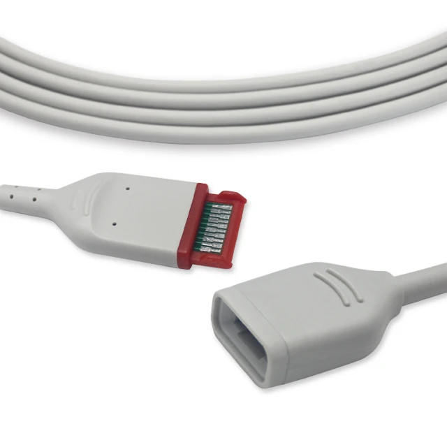 10Pcs cable compatible with SpO2 sensor adapter Patient Spo2 sensor expansion cable Monitors consumables