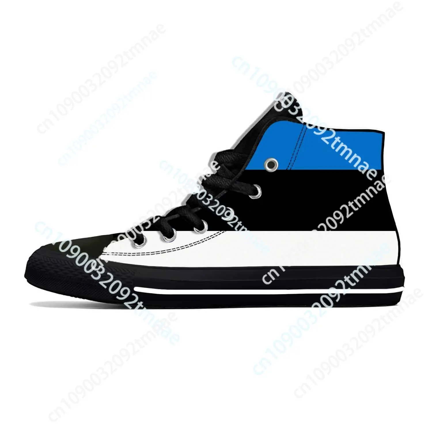 Hot Estonia Estonian Flag Patriotic Pride Fashion Casual Cloth Shoes High Top Lightweight Breathable Custom Men Women Sneakers