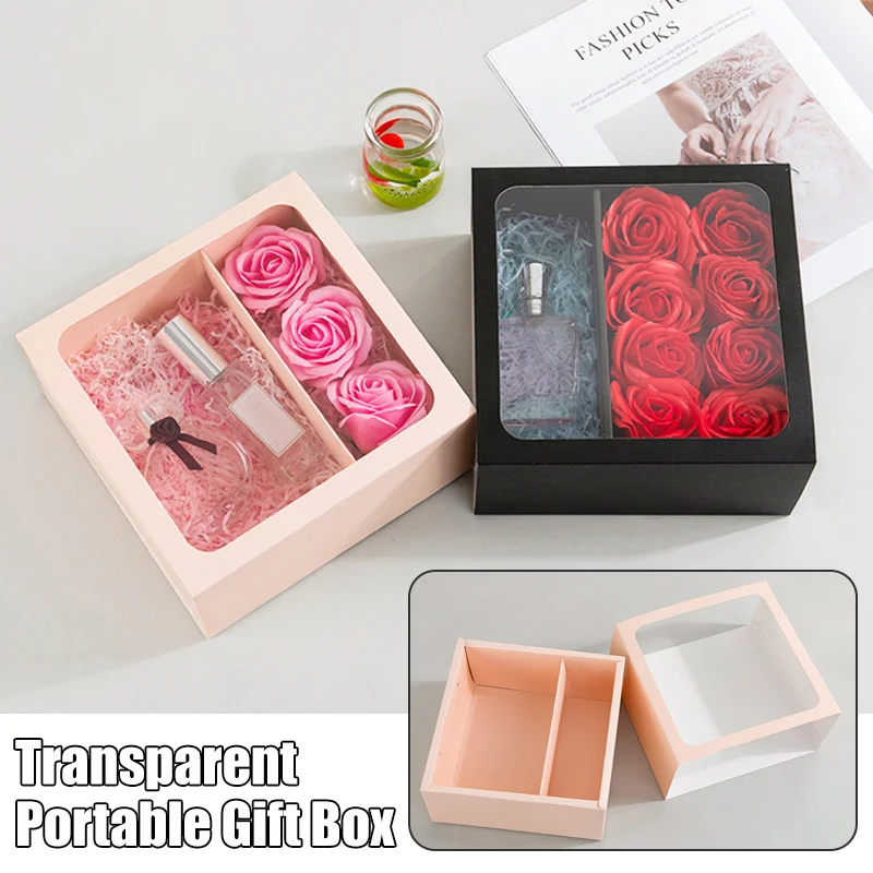 Flower Packaging Box Diy Jewelry Display Storage Wedding Party Favors Valentine\\\\\'s Day Gift Box New Year Xmas Gift Carry Bag