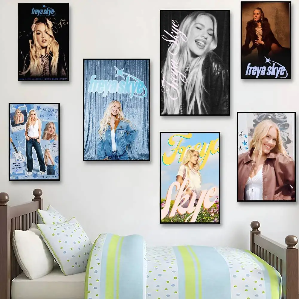 Pop Singer Freya S-Skye Good Quality Prints and Posters Waterproof Paper Sticker Coffee House Bar Posters Wall Stickers