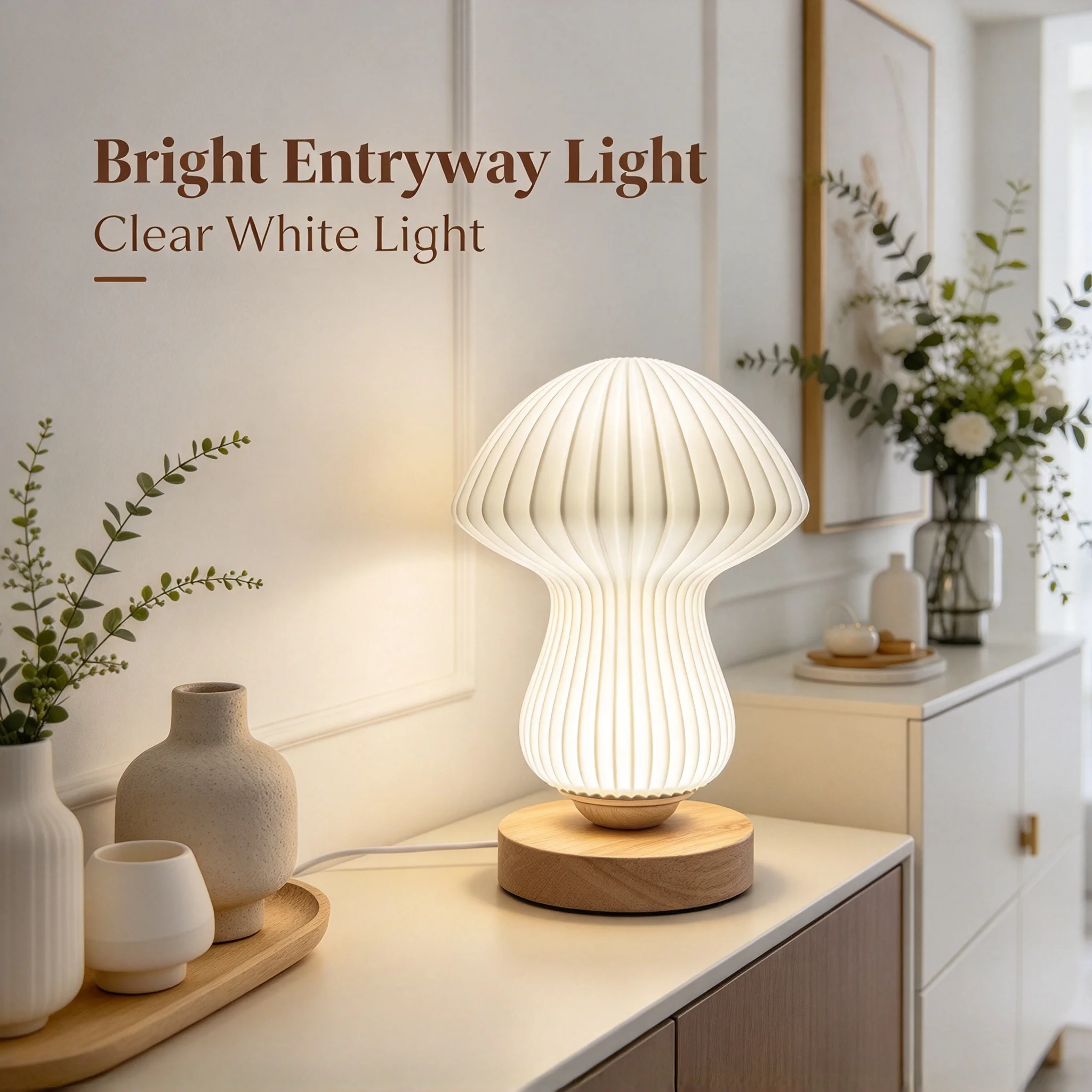 3D Ribbed LED Table Lamp Mushr - Decor Lighting Lamps 评论和价格