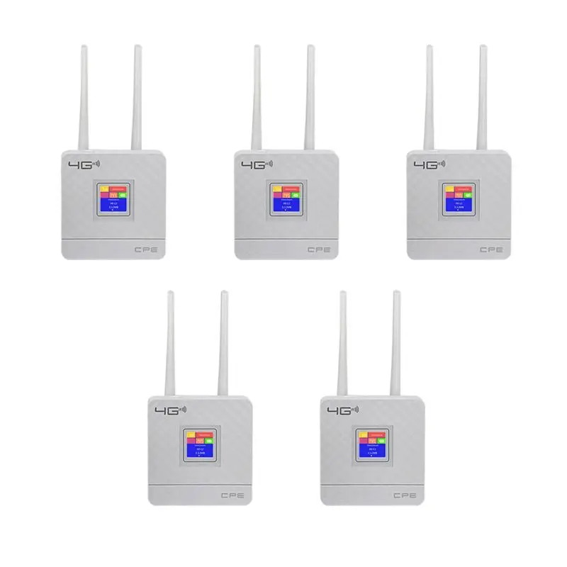 5X CPE903 LTE Home 3G 4G 2 External Antennas Wifi Modem CPE Wireless Router With RJ45 Port And SIM Card Slot US Plug