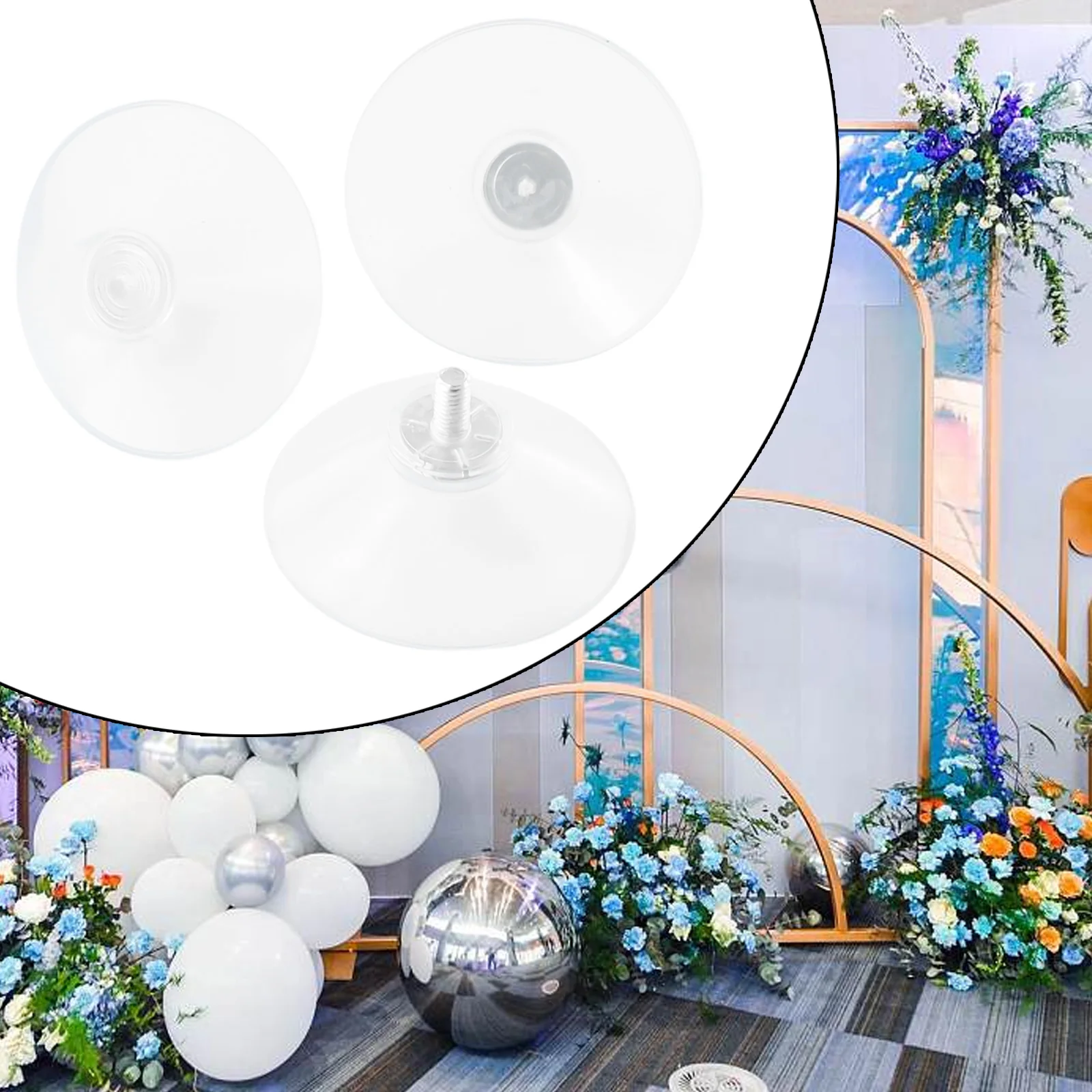 Transparent PVC Suction Cup Hooks 41mm With Screw Nut For Hanging Posters On Glass Window Shower Room Wall Storage Organizer
