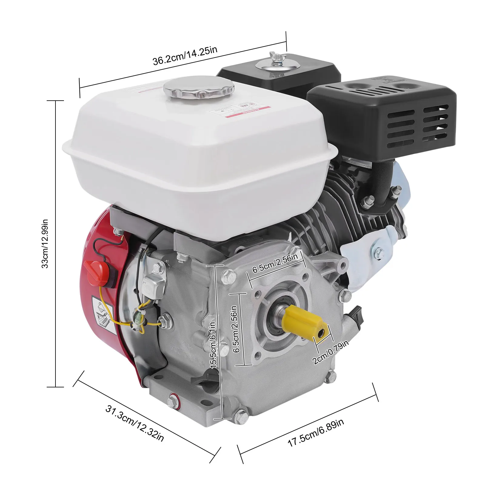 5,1 kW Generator 7,5 PS Benzinmotor nahtlos 25 ° Schräger Einzylinder 4-Takt für landwirtschaftliche Geräte und Heimbackup – Detail 3