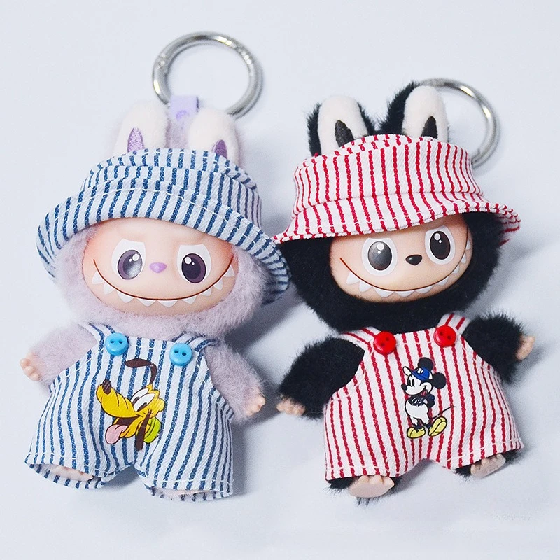 2Pcs Mini Labubu Dress Set for 10cm Doll Universal Clothes for Love Series Doll Clothes Outfit Accessories Girl Gift