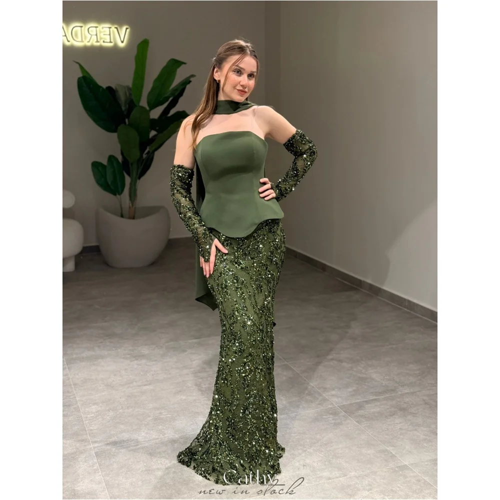 

Cathy Великолепное платье для выпускного вечера со съемным шлейфом и шарфом, платья de noiva, вечерние платья со шлейфом, 2025 г.