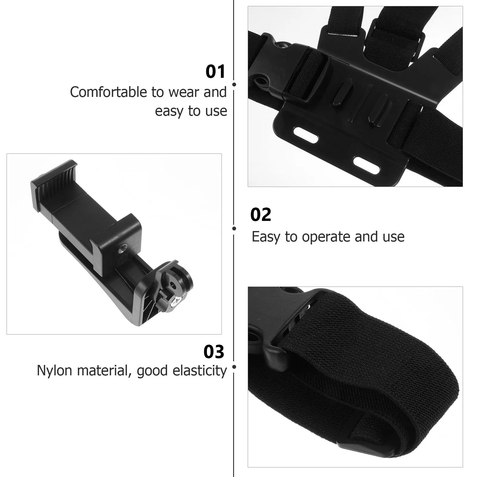 

Fixed Headband Mobile Phone Stand Overturn Bracket for Sports Camera and Cellphone Video Rig Supply Headwear Fixing Rack