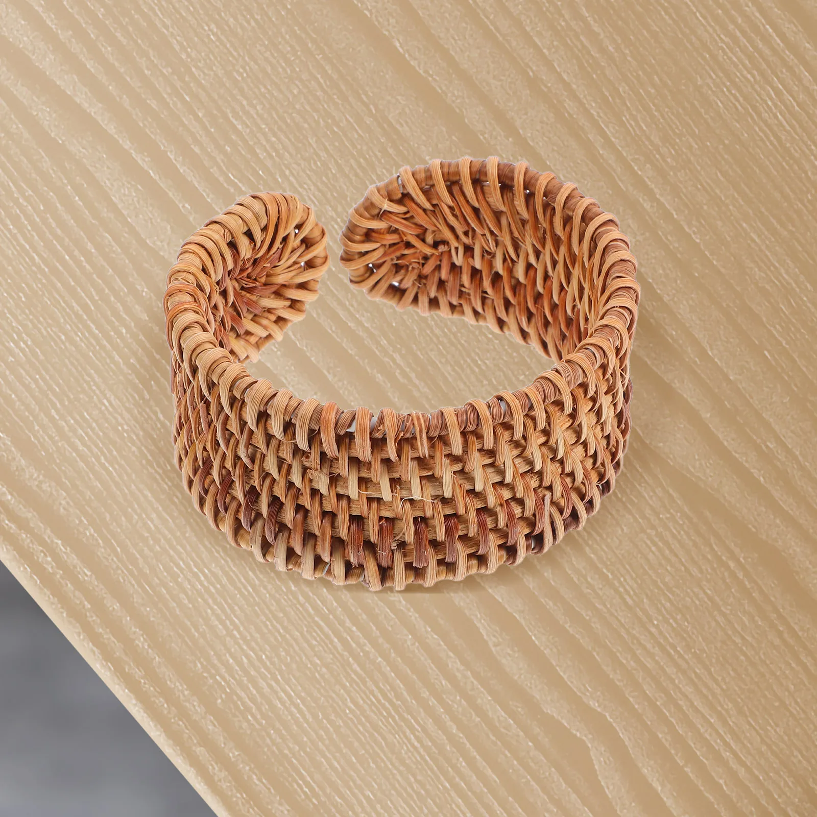 

Rattan Bracelet Women's Woven Chunky Summer Wrist Jewelry Adjustable Bangle for Wicker Braid