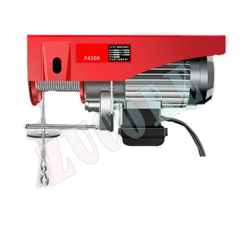 New PA300 Household Miniature Electric Hoist Crane 220V/650W Portable Remote Control Jack With Wire Flat Winch Jack