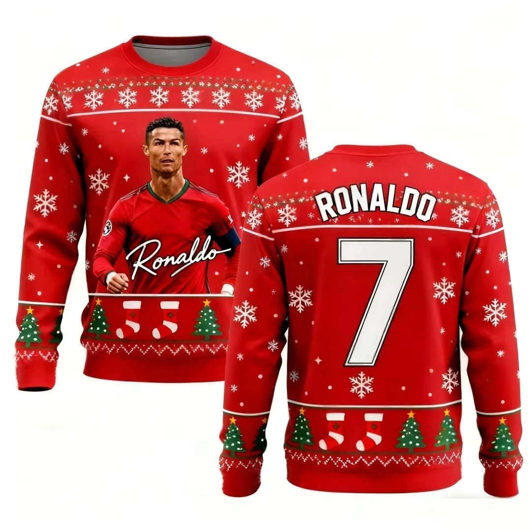 

Digital Printed Long Sleeved Christmas T-shirt, Men's and Women's Breathable, Quick Drying, Comfortable Casual Jersey