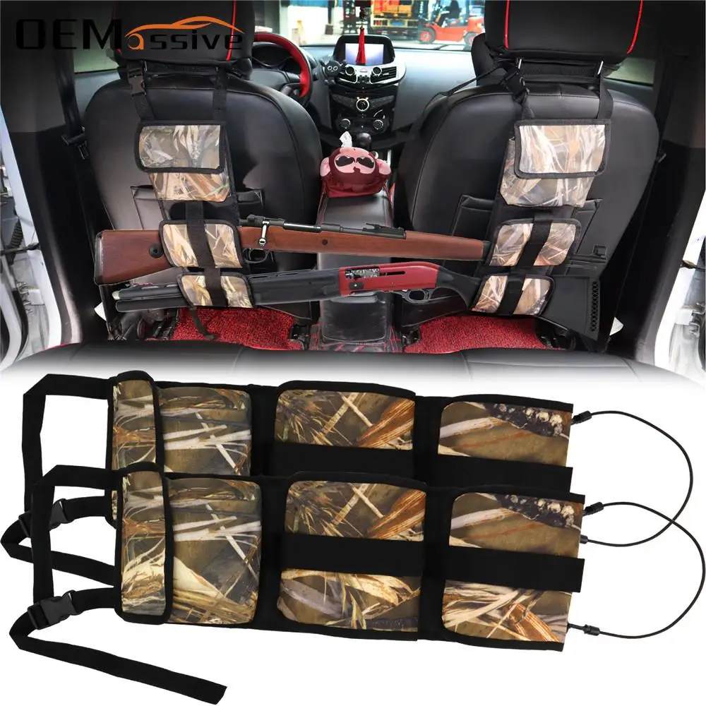 Vehicle Tactical Vehicle MOLLE Car Seat Back Organizer Rifle Gun Shotgun Hunting Rack Sling Holster Interior Storage Bag Holder