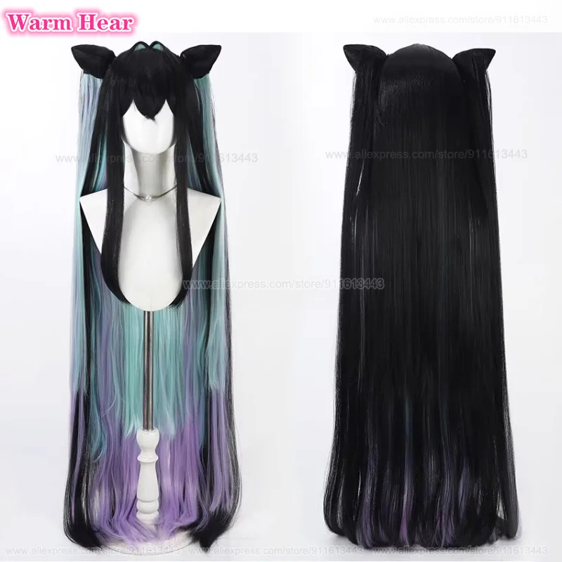 

Game Little Mermaid Long Mixed Color Old Tales Cosplay Anime Wig Heat Resistant Synthetic Hair Halloween Party Wigs + A Wig Cap