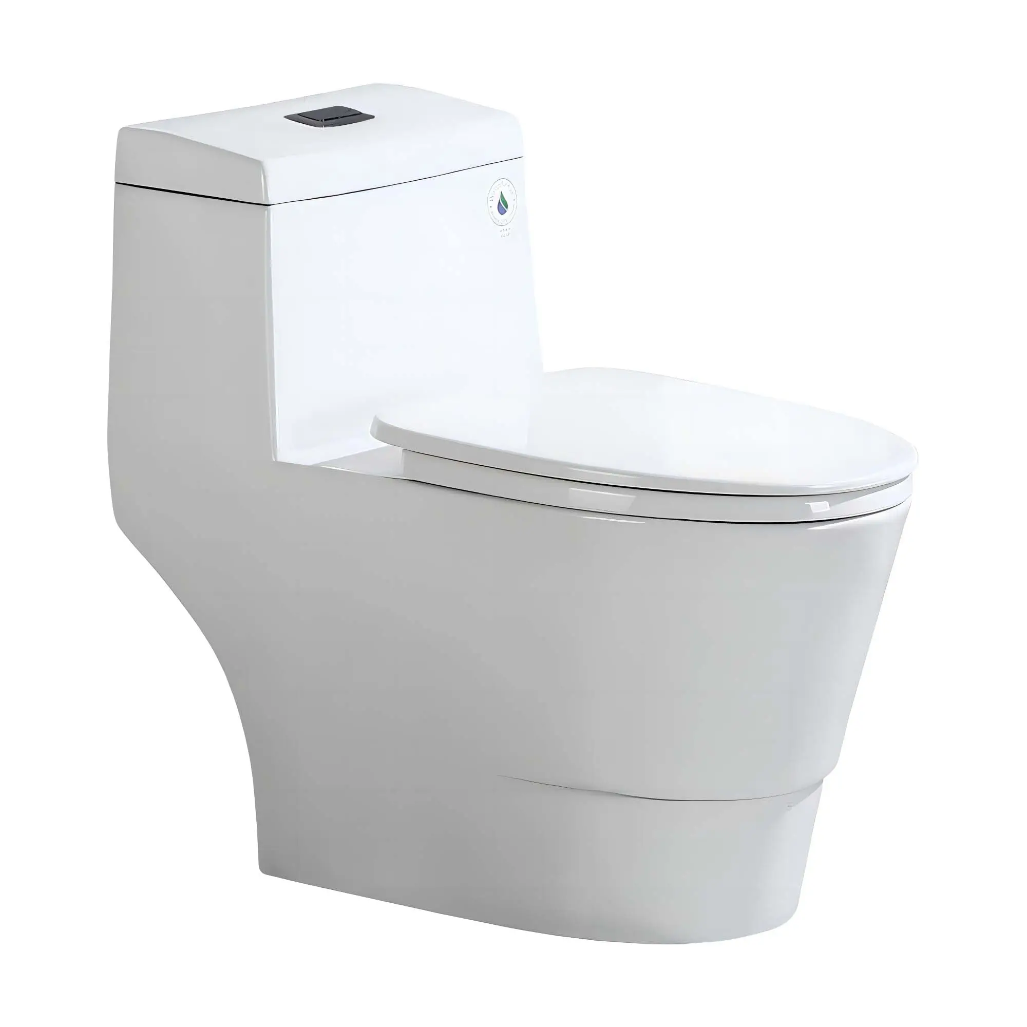 One Piece Toilet with Soft Closing Seat Chair Height 1.28 GPF Dual, Water Sensed 1000 Gram MaP Flushing Score Toilet with Mattle