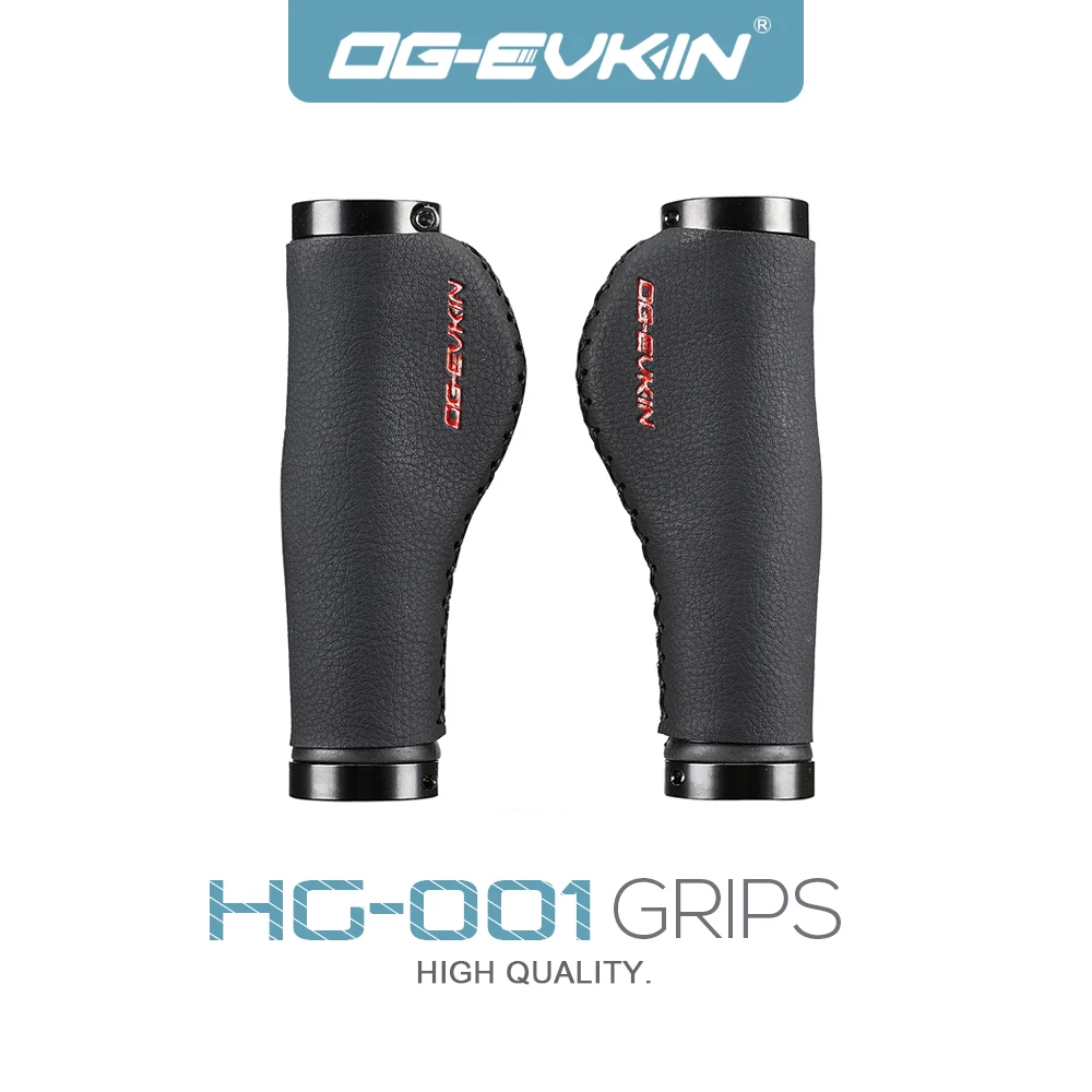 

OG-EVKIN HG-001 Bicycle MTB Grips Anti-skid Shock- absorbing Length 130mm Width 22.2mm BMX Handlebar Grips Aluminum Lock