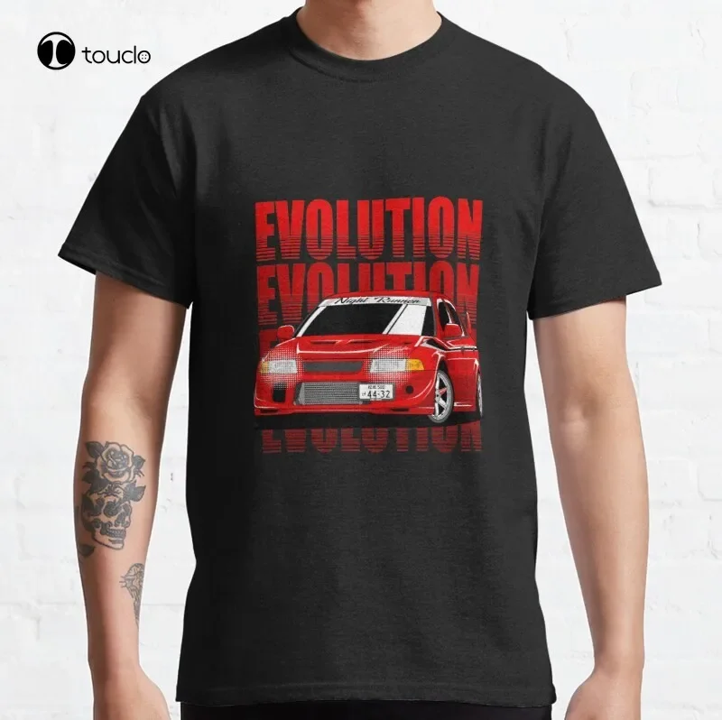 Lancer Evolution 6 Makkinen Classic Jdm Lancer Lancerevo Evolution Turbo Drift Car T-Shirt Cotton Tee Shirt