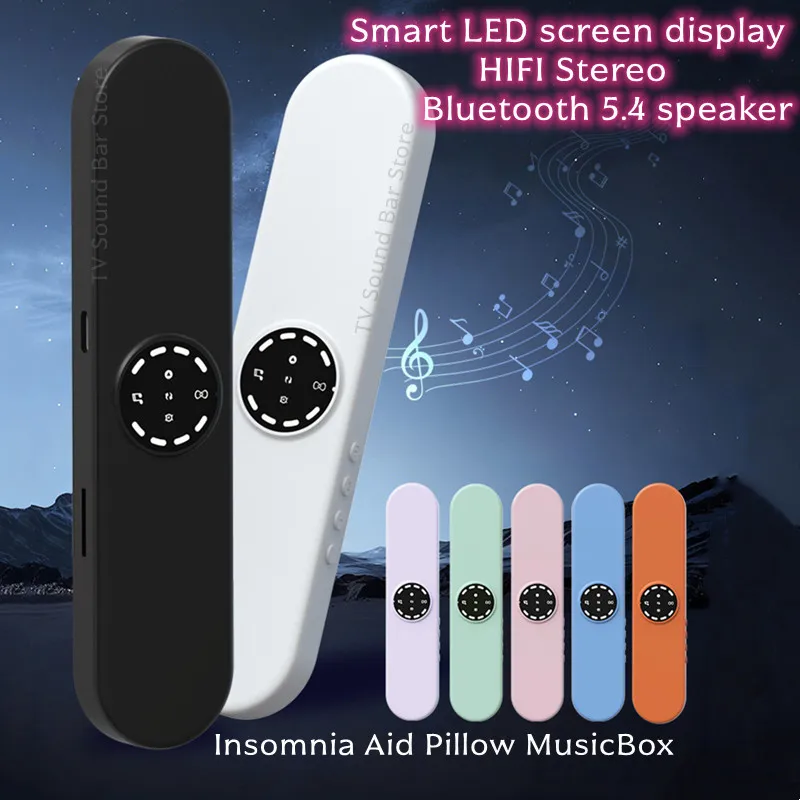 

HIFI стерео Bluetooth5.4 динамик новый дизайн костная проводимость динамик для сна бессонница подушка MusicBoxs со светодиодным экраном