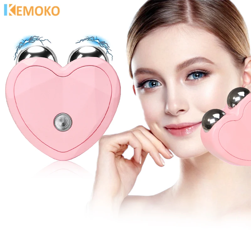 Electric Facial Lifting Device Face Roller Massage EMS Microcurrent Sonic Vibration Skin Tighten Anti Winkle Massage Beauty Care