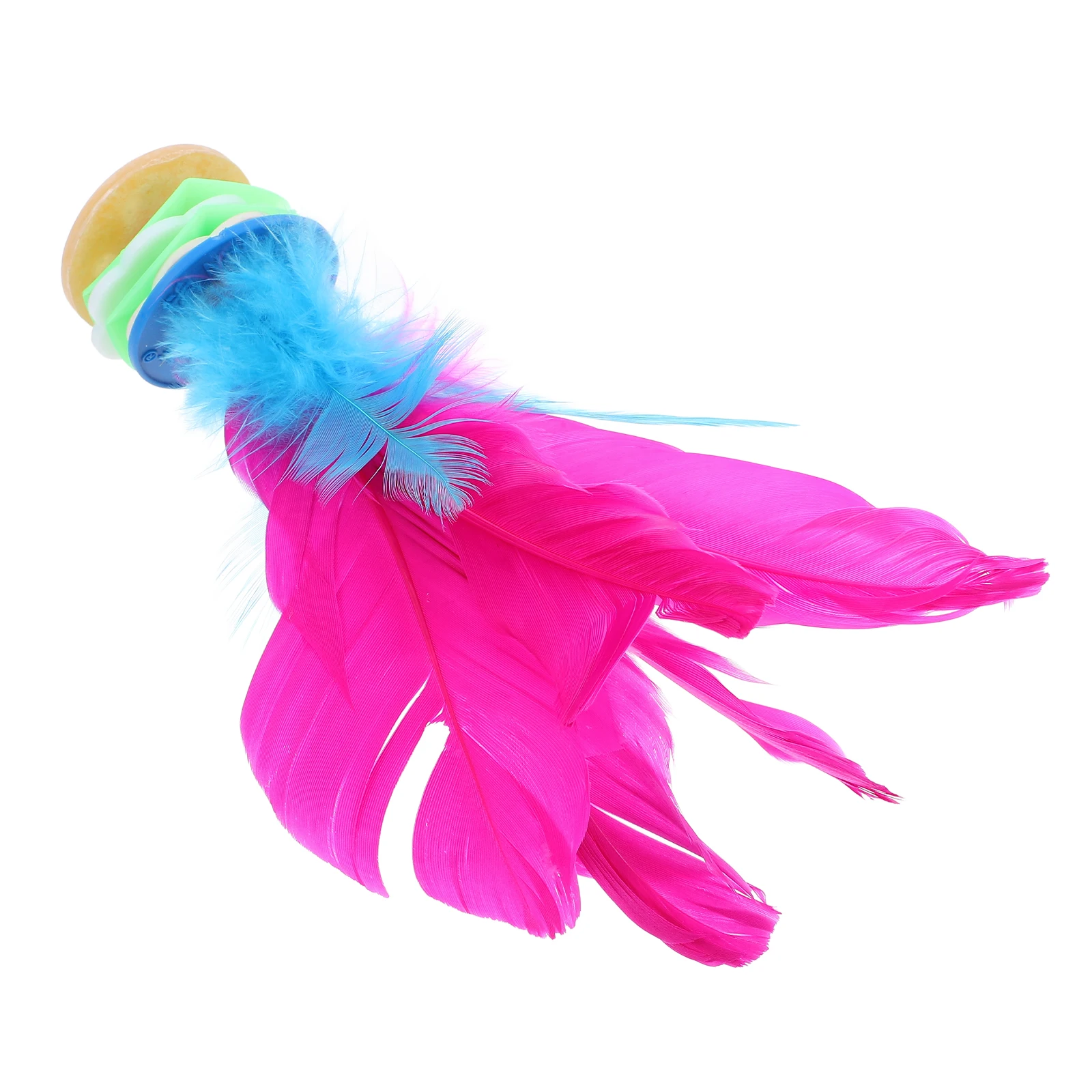 

2pcs Plume Kick Shuttlecock Chinese Traditional Jianzi Lightweight Colorful Foot Sports For Kids Adults Indoor Outdoor Play
