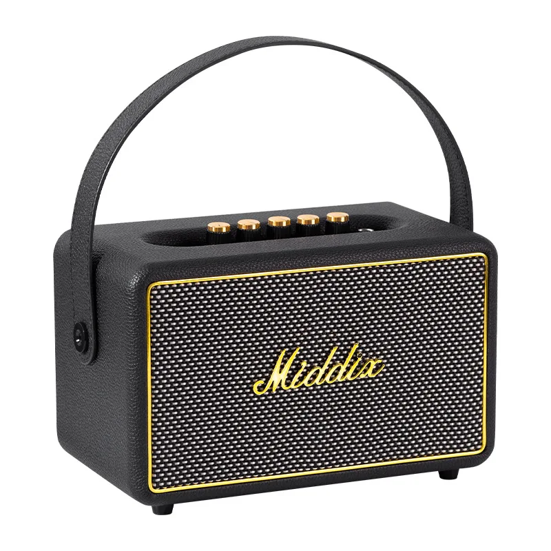 Retro for Speaker Portable Wireless Home Outdoor Big Volume Subwoofer Birthday Gift Stereo No Remote Control