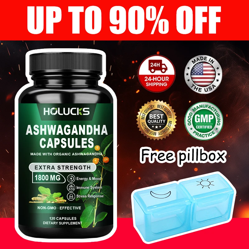 

Advanced Ashwagandha Supplement, Support Cortisol Reduction, Thyroid Balance, Deep Relaxation, Mood & Adrenal, Promotes Calm