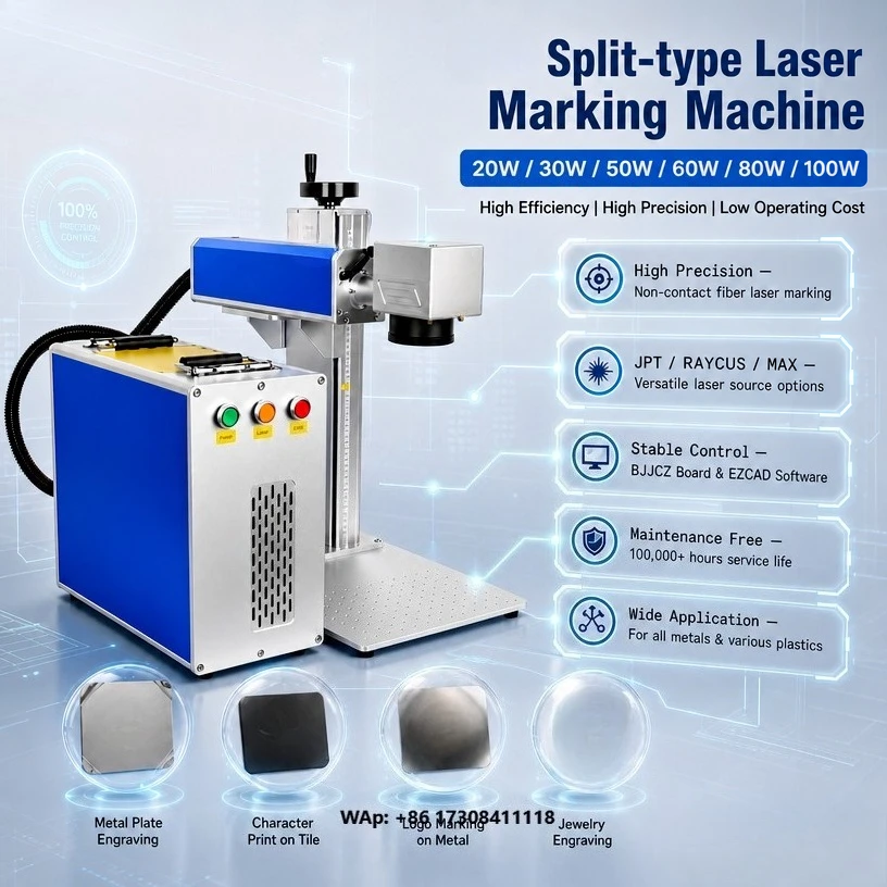SJ-50w 60w 100w 200w Raycus MAX JPT   Marking Machine CE Deep Engraving Jewelry Gold Silver Cutting Metal 3D  Engraver