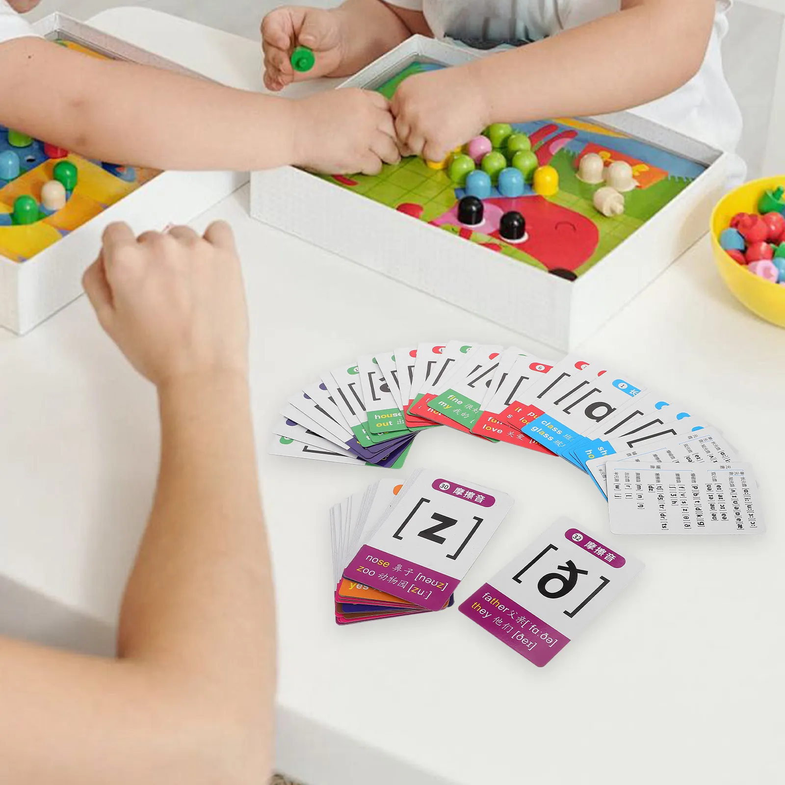 48Pcs Magnetic Phonetic Symbol Cards Colorful Design for Kindergarten Learning Early Childhood Education Phonetic Recognition