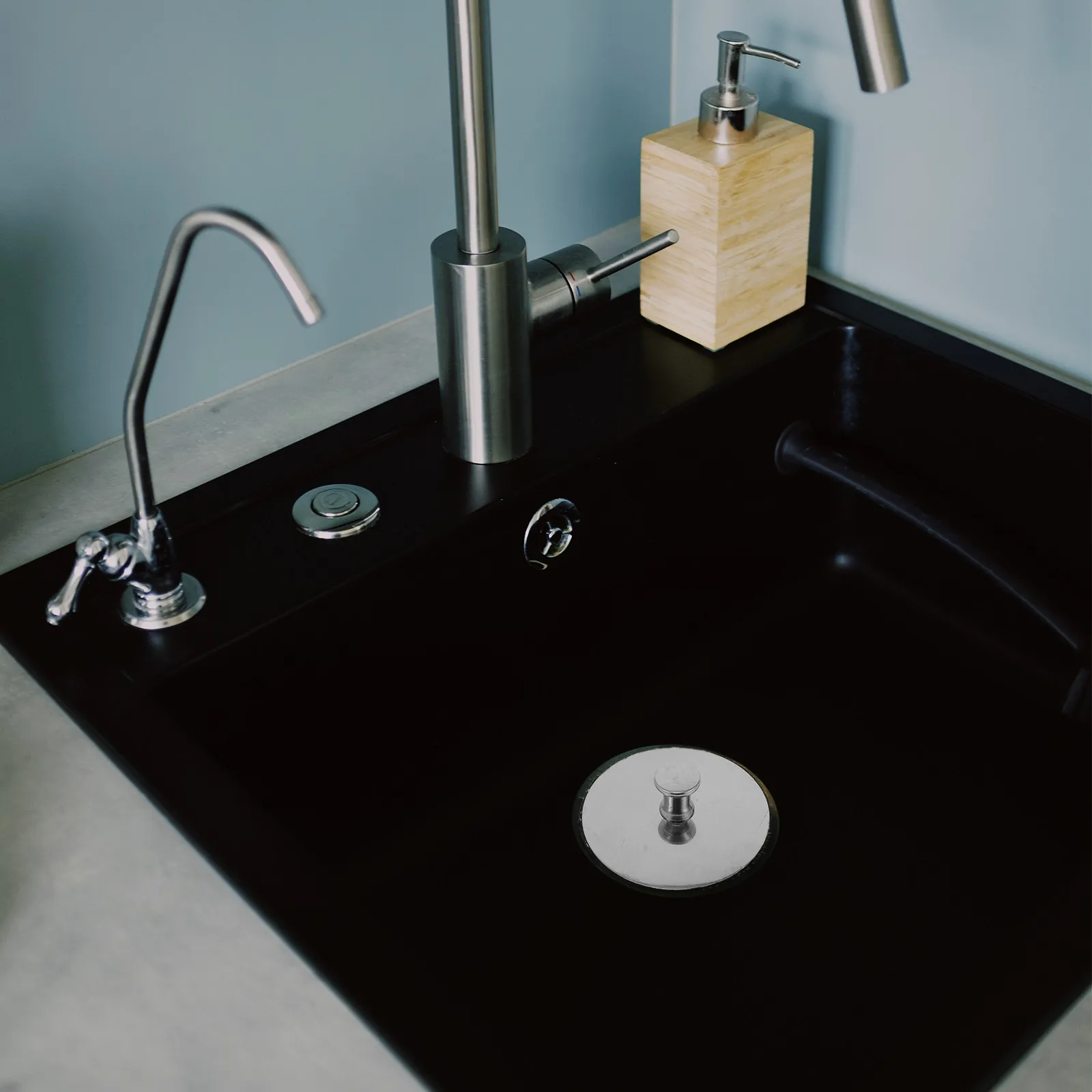 Premium Stainless Steel Sink Drain Stopper for Kitchen Vegetable Washing Basin Tub Bath Leakproof Tight Seal Easy Install Flat