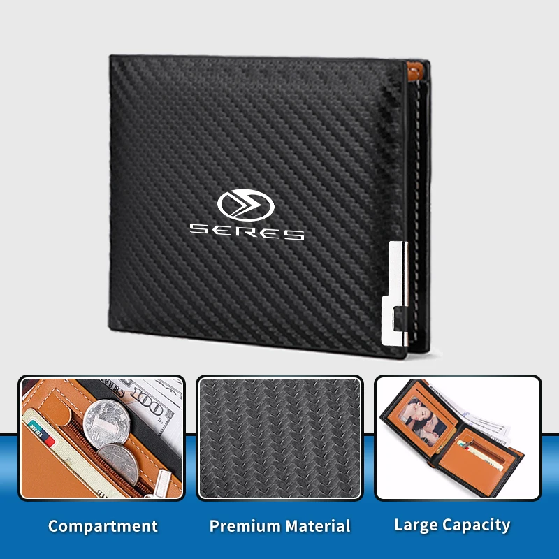 Picture 5: Car Interior Accessories Carbon Fiber Driver License Storage Wallet For Seres M5 M7 2023 2022