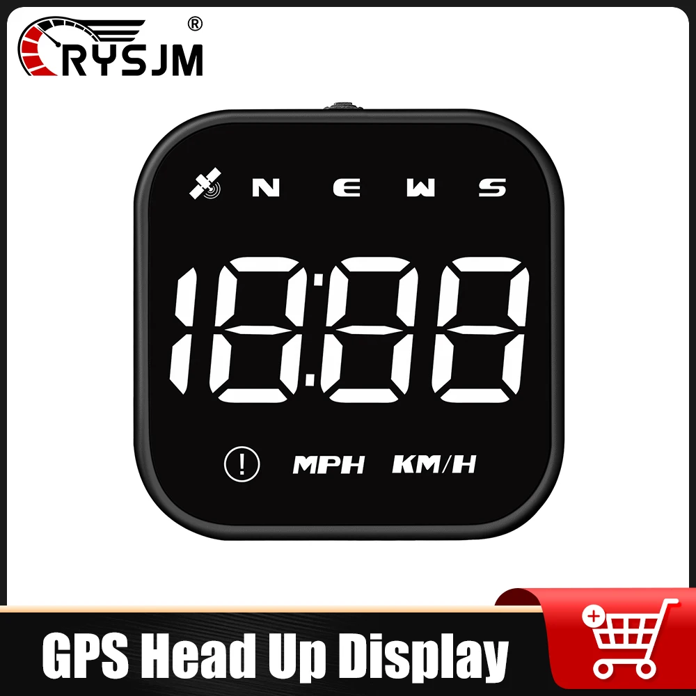 G4S GPS Large Font Head Up Display Car White Green LED HUD MPH KMH Compass GPS Speedometer With Overspeed Alarm Car Accessories