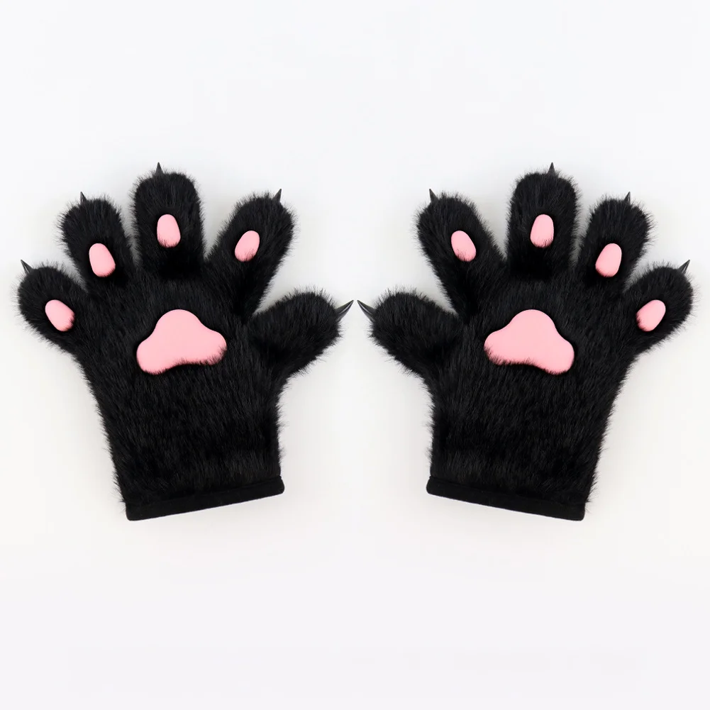 Stuffed Cat Paw Gloves for Cosplay , Cartoon Handmade Artificial Animal Paw Props