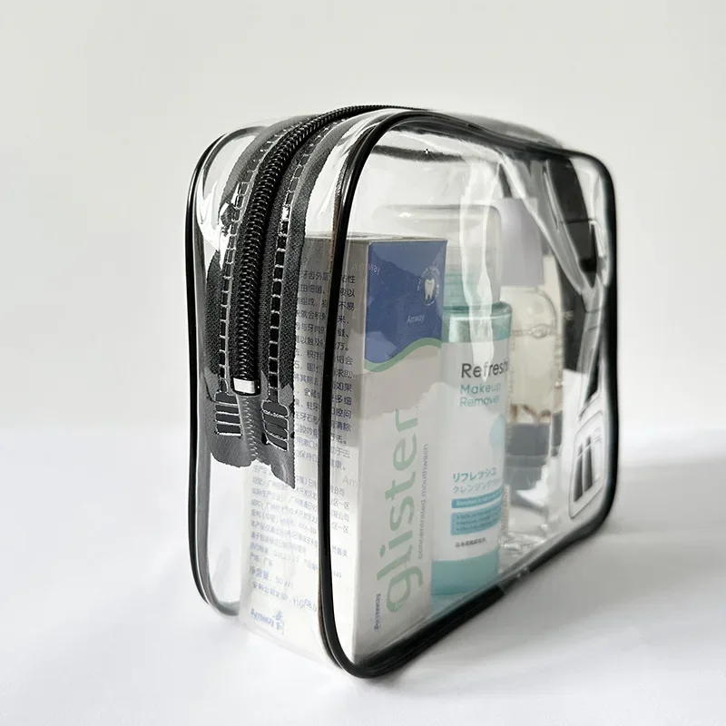 

Clear Makeup Cosmetic Bag Portable Travel Toiletry Pouch Transparent Waterproof Pouch Storage Home Travel Wash Kit Case