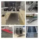 Zwart aluminium opvouwbare Crowd Control Barrier draagbare Event Protect concertbarricades