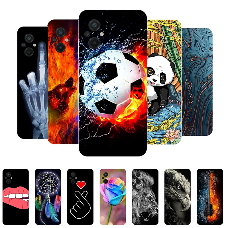 

for Poco M5 2022 4G Case Football Soft Silicone Back Cases for Xiaomi Poco M5 22071219CG Phone Cover for PocoM5 etui Funda