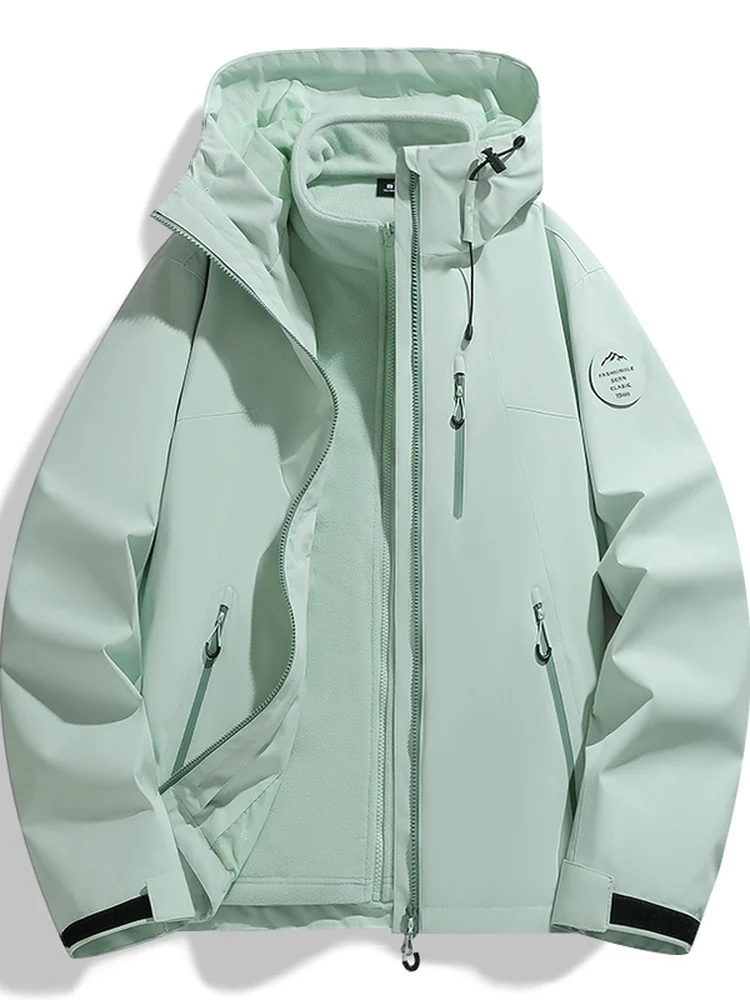 

Tee-in-One Detachable Casual Outdoor Climbing Clothes Windproof Waterproof ex Jaet for Hiking And Traveling