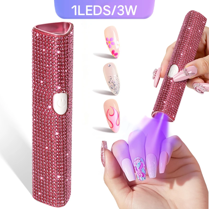

Ручная УФ-светодиодная лампа для ногтей с 2-мя настройками таймера, перезаряжаемая быстросохнущая лампа для ногтей для сушки гель-лака, беспроводной маникюрный инструмент
